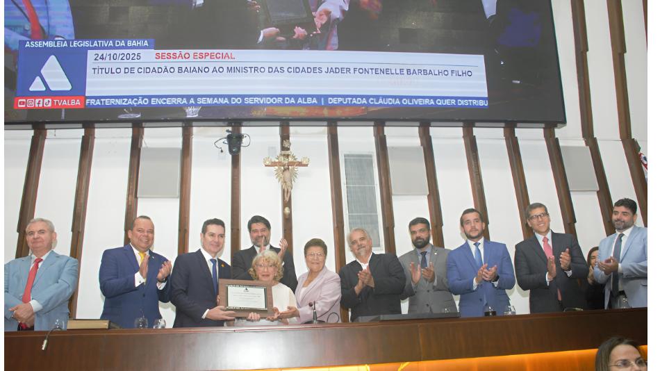 Jader Filho recebe Título de Cidadão Baiano em sessão especial na ALBA