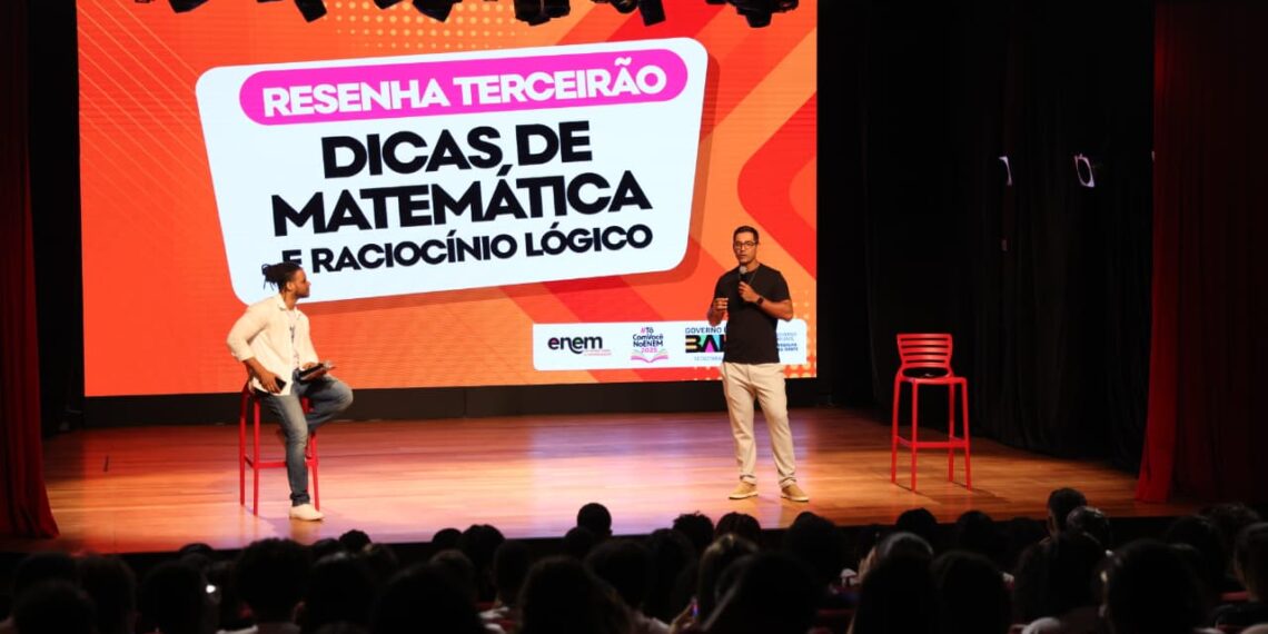 Estudantes da rede estadual participam do Aulão Enem com foco em raciocínio lógico e Matemática