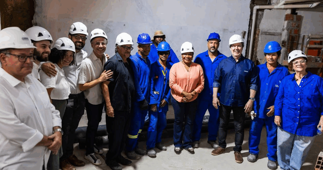 Ministra da Cultura Margareth Menezes visita obras do Novo TCA e celebra avanços