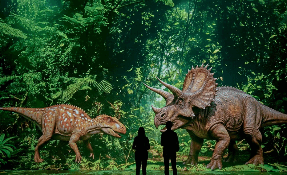 Exposição imersiva “A Era dos Dinossauros” estreia nesta quinta-feira (27) no Shopping Barra