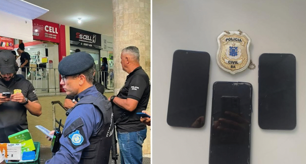 Operação apreende três celulares furtados em lojas de Salvador